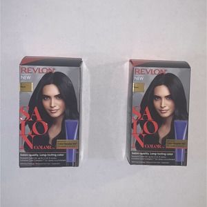 Revlon Salon Color 1 Black Booster Kit Luminous Gray Coverage Lot Of 2